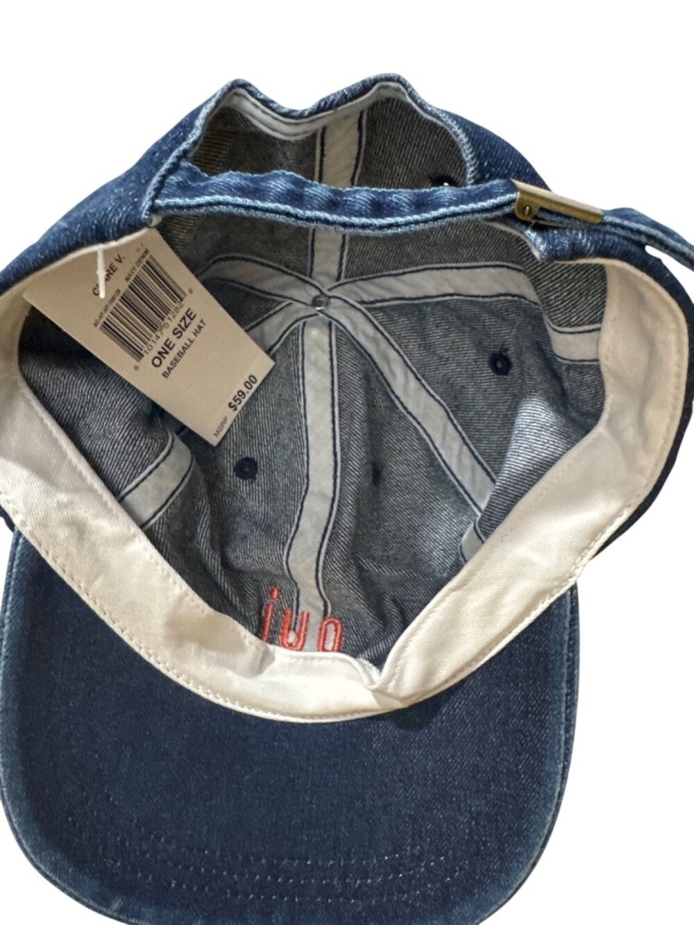 Clare V Petit Oui Baseball Hat Navy Size One Size, NWT - Picture 5 of 6